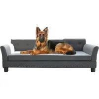 OEM Große Hundebank XL 100kg Grau 120x74x40cm