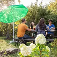 OEM 180cm breites Gartenschirm Polyester 8 Rippen Kippfunktion