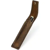 OEM Elegantes Lederetui für Stifte, Vintage, Kaffeebraun, Reise
