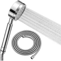 OEM Hogedruck-Duschkop mit 1,5m-Schlauch Edelstahl Handdusche Wassersparend