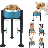 Markenlos Verstellbare Hundenapf mit 4 Höhen - Ideal für Kleine, Mittelgroße und Große Hunde