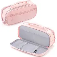 OEM Rosa Etui mit 3 Fächern und Griff