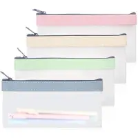 OEM Durchsichtige Etuis, klein, 4er Pack, für Reise, Schule, Büro