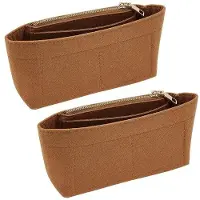 OEM Brauner Organizer mit Reißverschluss, 19x10cm, mehrere Fächer