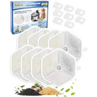 OEM Ersatzfilter 8er Pack für drahtlosen Katzenbrunnen, Edelstahl, 8 Filtersets