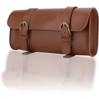 OEM Leder Fahrradtasche, braun, Retro-Stil, Fahrradzubehör