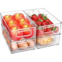 OEM Stapelbarer Kühlschrank-Organizer – transparent – 4 Stück