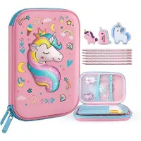 OEM Wasserdichtes Einhorn Etui für Mädchen, 3D, Schule