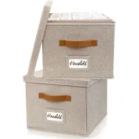 OEM Aufbewahrungsbox, 2er Pack, aufklappbar, Canvas, tragbar, leicht schiebbar