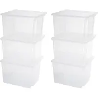 OEM Klare Aufbewahrungsboxen 30L transparent stapelbar