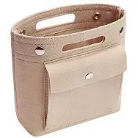 OEM Kleine Beige Organizer Tasche mit Innenfächern und Portemonnaie