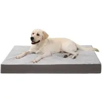 OEM Orthopädisches Hundebett XL, Waschbar, 111x81cm, Grau, Doppelwandig
