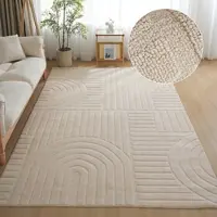 Otto Home Teppich "Neele, Boho-Design, Hoch-Tief, waschbar", beige, B:90cm H:12mm L:160cm, Kunstfaser, Teppiche, Teppich, 3D Optik, Skandinavisch, Designteppich, Wohnzimmer, Schlafzimmer