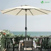 OEM Knikbarer Sonnenschirm 270 cm Beige mit UV-Schutz