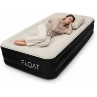 Float Ein-Personen-Luftmatratze mit integrierter elektrischer Pumpe – 190 x 97 x 38 cm – Selbstaufblasende Ein-Personen-Luftmatratze – Gästebett Twin – NimbusRest