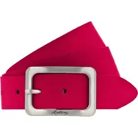 Mustang Ledergürtel "Rachel", Damen, Gr. 90, pink, Rindsleder, unifarben, Basic, Gürtel Ledergürtel, mit eckiger, mattfarbener Schließe, aus Rindsleder, 3,5 cm breit