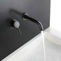 OEM Schwarze Wandmischbatterie für Bad