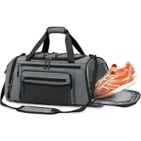 Unyqoos 40 L Sport- & Reisetasche mit Schuhfach, wasserdichtem Nassfach, 5-in-1 Trageoptionen & 300D Snowflake‑Gewebe