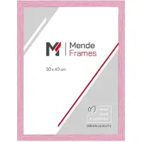 MendeFrames Holzrahmen Massivholz Klarglas 20x30 cm Klassisch rosa H300
