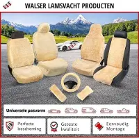 Markenlos Autostoelhoes aus Lammfell - Beige