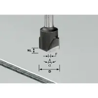 Festool 491443 Nutfräser Länge 59 mm Produktabmessung, Ø 18 mm Arbeits-Länge 3.30 mm Schaftdurchmesser 8 mm