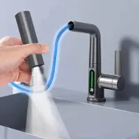 OEM Schwarze Küchenarmatur mit Auszug und Handdusche