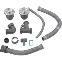 OEM Doppeltes Edelstahl-Spülbecken-Abfluss-Set, Schnellabfluss für Küche zu Hause