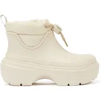 Crocs Stomp Puff Boot Stucco Women's Off White Stiefel