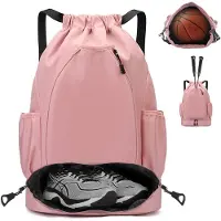 Unyqoos Sporttasche 36 x 20 x 52 cm – wasserdichtes Oxford-Gewebe, Kordelzug, separates Schuhfach, 2 Netzseitentaschen, 0,35 kg, unisex für Fitness & Reisen