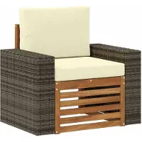 vidaXL Outdoor Mittelsofa Natur