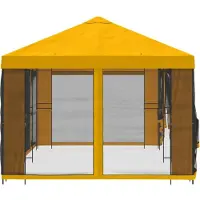 vidaXL Garten Pavillon mit Seitenwänden 6 x 3 m Gelb
