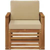 vidaXL Outdoor Mittelsofa Natur