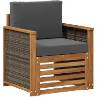 vidaXL Outdoor Mittelsofa Natur