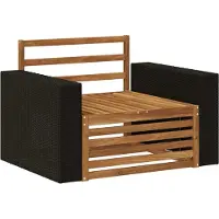 vidaXL Outdoor Mittelsofa Natur