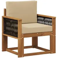 vidaXL Outdoor Mittelsofa Massivholz Akazie Natur