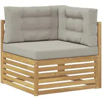 Syfax Outdoor Ecksofa Massivholz Akazie Weiß