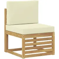 Syfax Outdoor Mittelsofa Massivholz Akazie Weiß