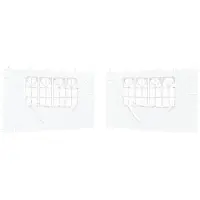 Syfax Partyzelt-Seitenteil 2 Stk. 400 x 195 cm Weiß PE und Stahl