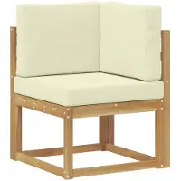 Syfax Outdoor Ecksofa Massivholz Akazie Weiß