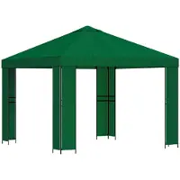 vidaXL Pavillon 3 x 3 m Grün Polyester und Stahl 190 gsm