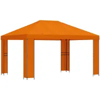 Syfax Pavillon 4 x 3 m Orange Polyester und Stahl 190 gsm