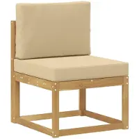 vidaXL Outdoor-Sofagarnitur Weiß und Beige 59 x 63 x 73 cm