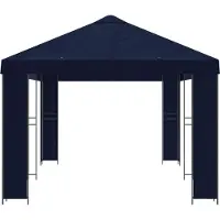 vidaXL Gartenpavillon 6 x 3 m Blau Polyester und Stahl 190 gsm