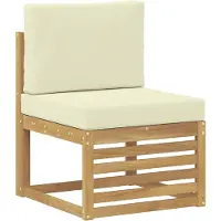 vidaXL Outdoor-Sofagarnitur 6 Stk. Weiß und Creme Polyester