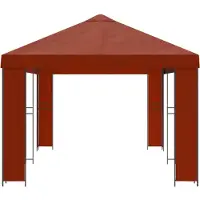vidaXL Gartenpavillon 6 x 3 m Terrakotta Polyester und Stahl 190 gsm
