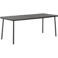 Syfax Gartentisch Dunkelgrau 180x83x72 cm Stahl