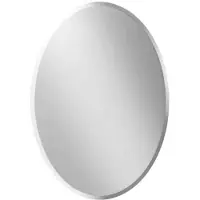 OEM Ovaler Make-up-Spiegel ohne Rahmen – Silberner Wandspiegel – Abgeschrägte Kanten – Für Wohnzimmer, Schlafzimmer, Badezimmer – s Design – HD-Glas – Einfache Montage – 50 x 70 cm