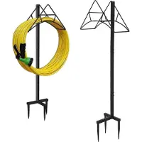 Markenlos Gartenschlauchhalter freistehend - abnehmbarer Metall-Gartenschlauch-Organizer
