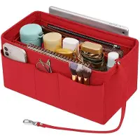 OEM Female Handtaschenträger, Damen-Shopper Tasche mit vielen kleinen Taschen, Innentasche in Frauenhandtaschen, Rot, Microfasertuch