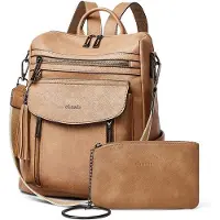 OEM Lederrucksack Damen 12,5x5x13 Zoll Reise Schultertasche